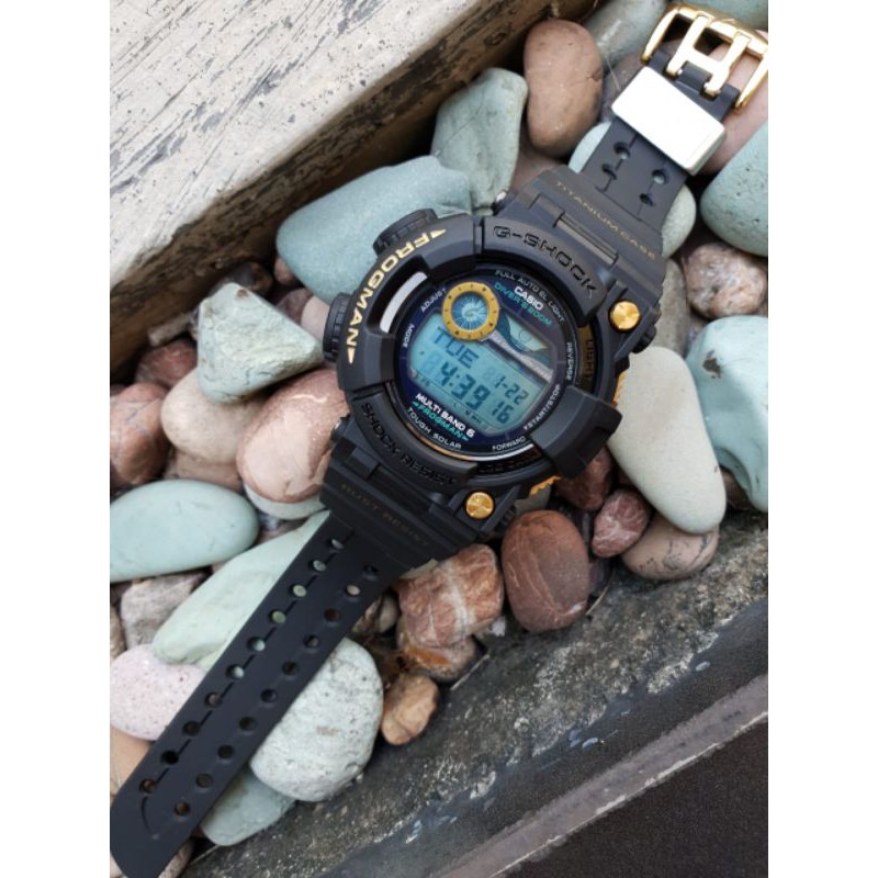 Jual JAM TANGAN PRIA DIGITAL G SHOCK FROGMAN BLACK GOLD Shopee Indonesia