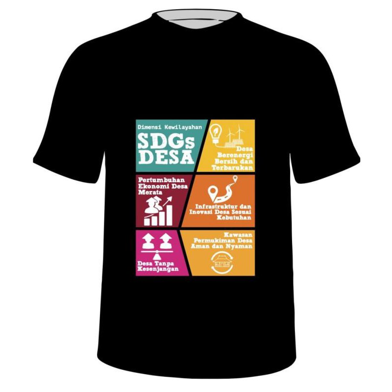 Jual Kaos Baju Combed S Distro Sdgs Desa Kotak Polos Custom Indonesia