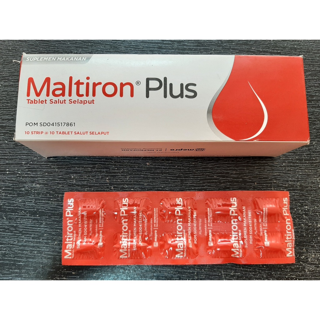 Jual SUPLEMEN MALTIRON PLUS 10 TABLET MULTIVITAMIN DAN ZINC