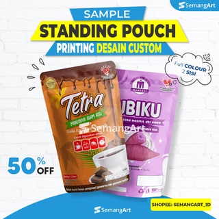 Jual Cetak Sample Mockup Kemasan Standing Pouch Printing Desain