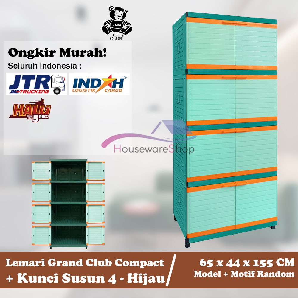 Jual Lemari Grand Club Compact Susun Hijau Shopee Indonesia