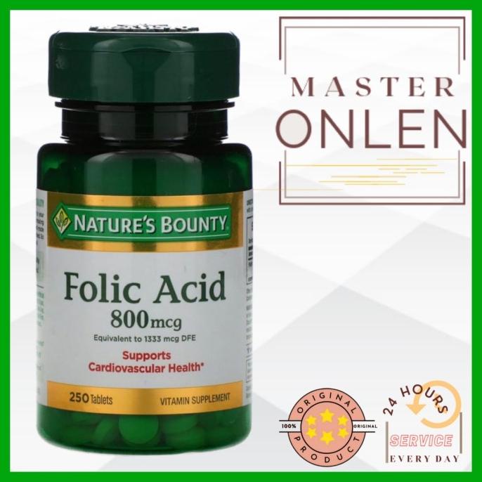 Jual Natures Bounty Folic Acid 800 Mcg 250 Tablet Usa Asam Folat