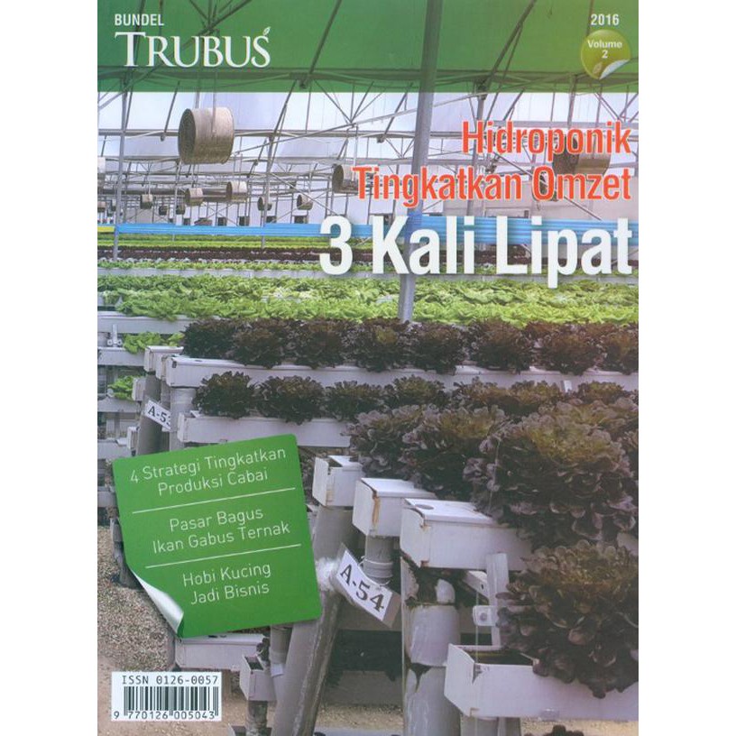 Jual BUKU AGRIBISNIS Bundel Trubus 2016 Vol 2 Hidroponik Tingkatkan