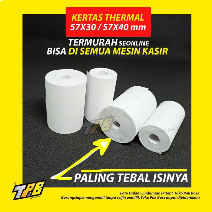 Jual Pakethemat Kertas Thermal Printer Portable Paper Roll Struk Kasir