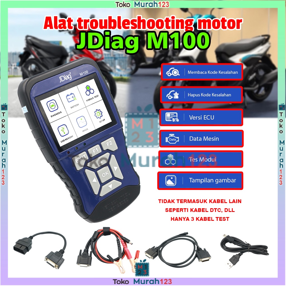 Jual NEWW JDiag M100 Scanner Scanner OBD2 Motor Injeksi Diagnostik