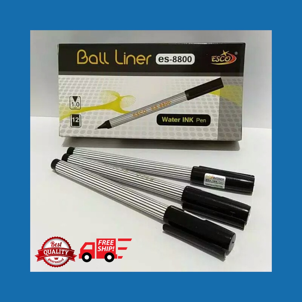 Jual PENA Ball Liner Esco Es 8800 1 0mm 12 Shopee Indonesia