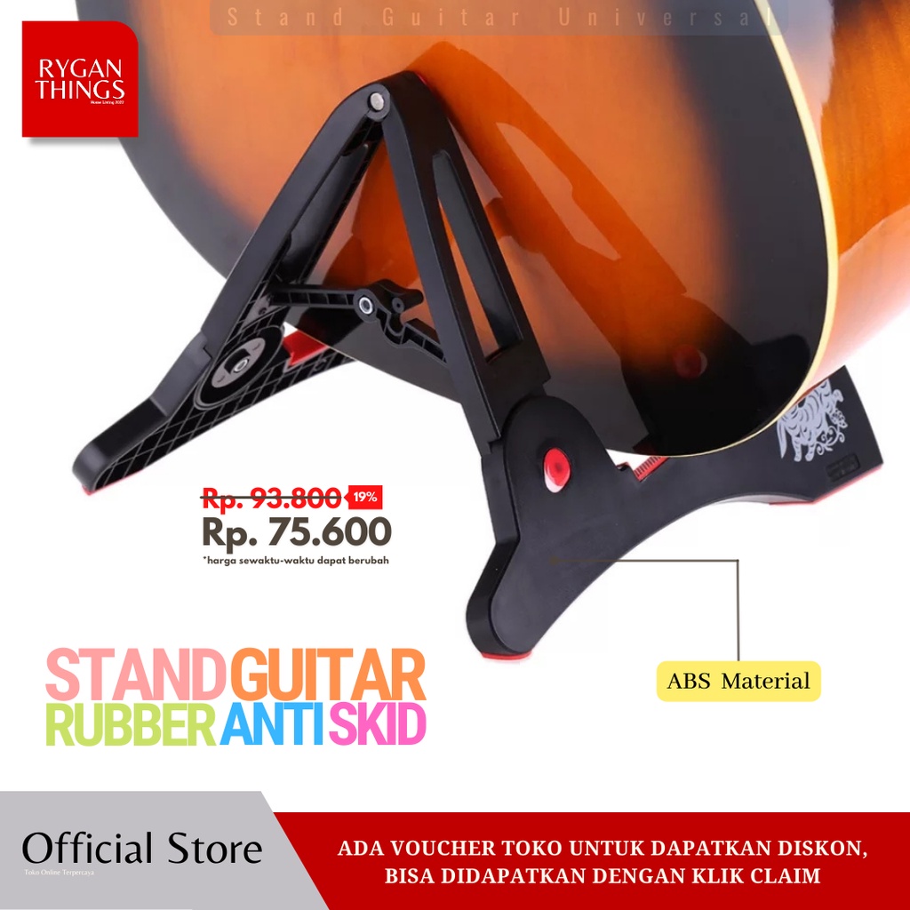 Jual Stand Gitar Lipat Foldable Guitar Stand Universal Shopee Indonesia