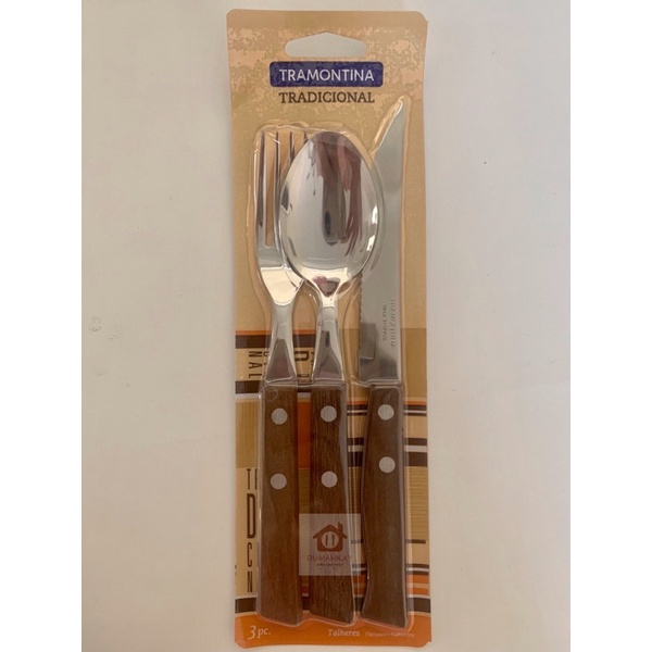 Jual Sendok Garpu Pisau Steak Set Tramontina Isi 3pcs Shopee Indonesia