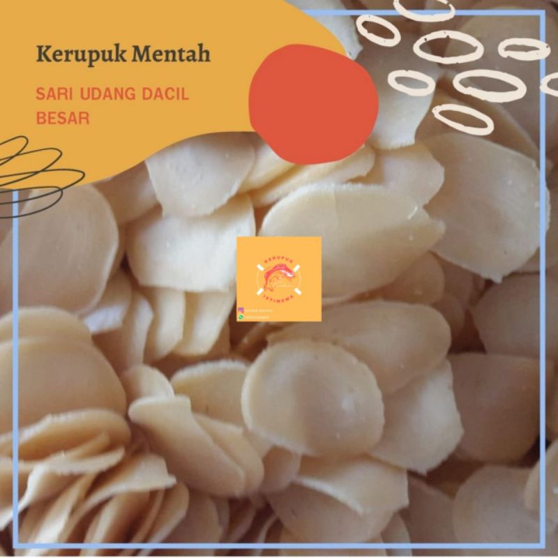 Jual Gram Sari Udang Dacil Besar Kerupuk Mentah Kerupuk