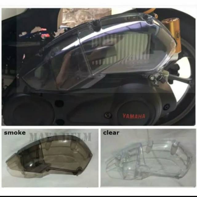 Jual Cover Filter Udara Aerox Tutup Hawa Transparan Bening Dan Smoke