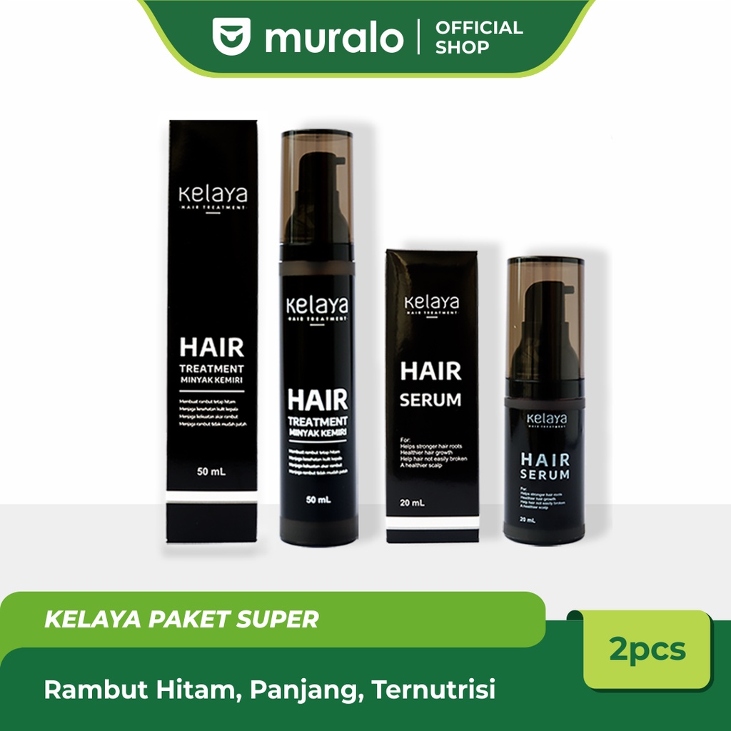 Jual KELAYA HAIR TREATMENT Paket Super Minyak Kemiri Murni Serum Rambut