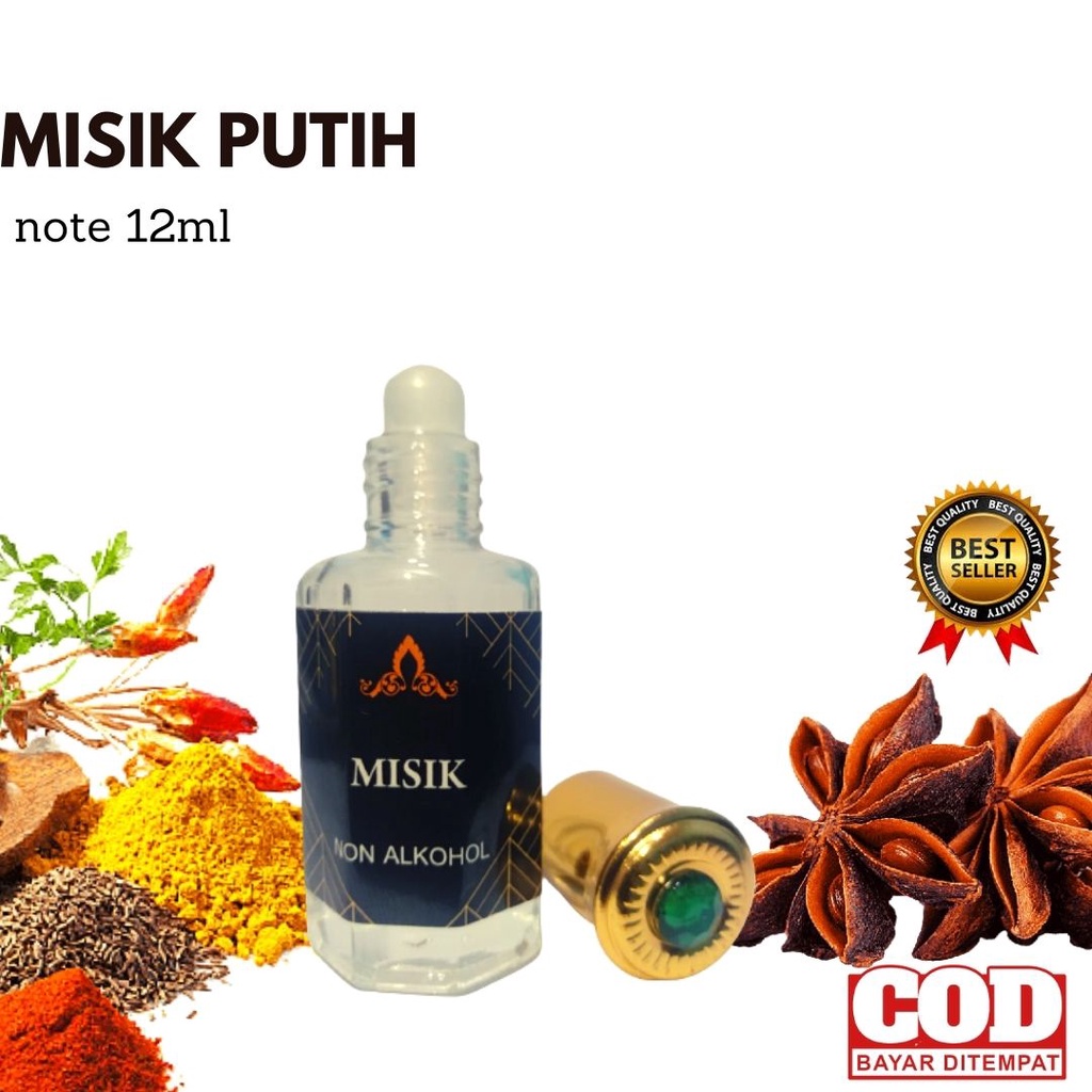 Jual Minyak Wangi Misik Putih Parfum Arab Saudi Murni Non Alkohol Ml