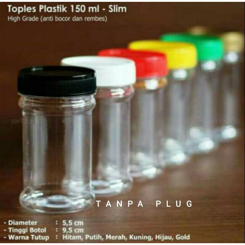 Jual Toples Plastik Botol Sambal Toples Bumbu Toples Sambal 150