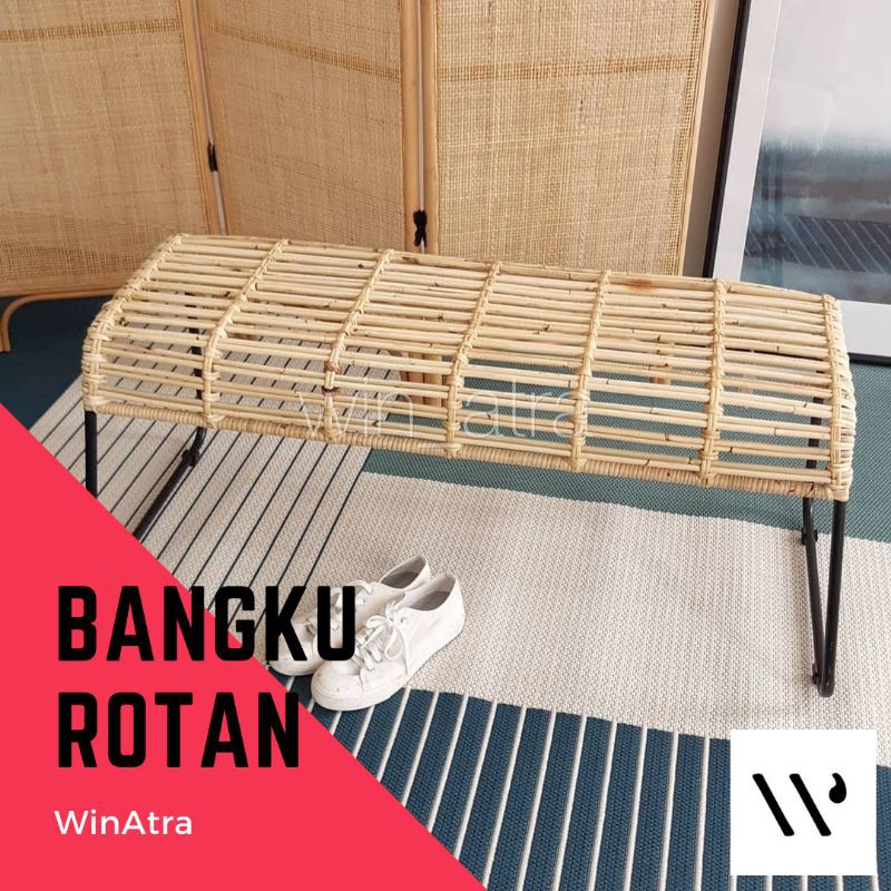 Jual Calder Bangku Kursi Panjang Rotan Rattan Bench Shopee Indonesia