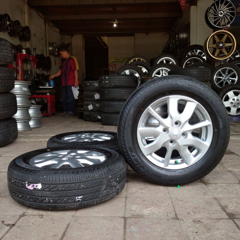 Jual VELG SEKEN BEKAS ORIGINAL COPOTAN MOBIL BRIO SATYA RING 14 BAN