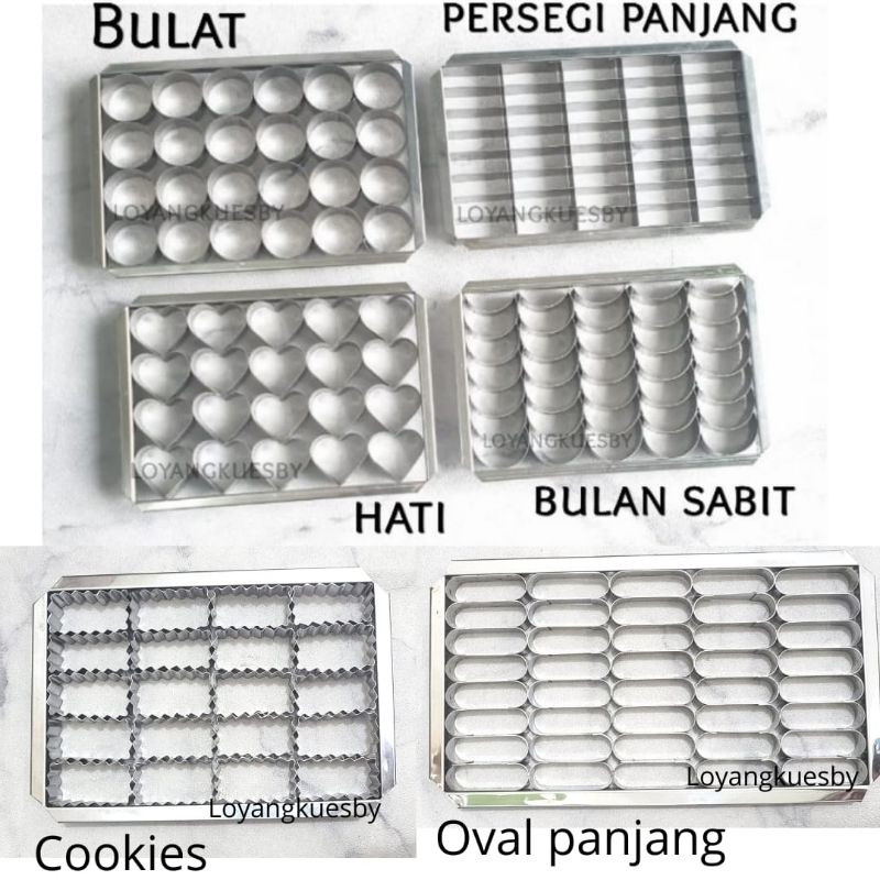 Jual CETAKAN KASTENGEL BULAN SABIT PUTRI SALJU HATI KUE KACANG SAKURA