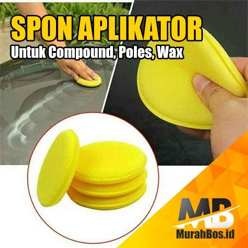 Jual Spon Busa Aplikator Poles Spons Wax Sponge Compound Mobil Dan