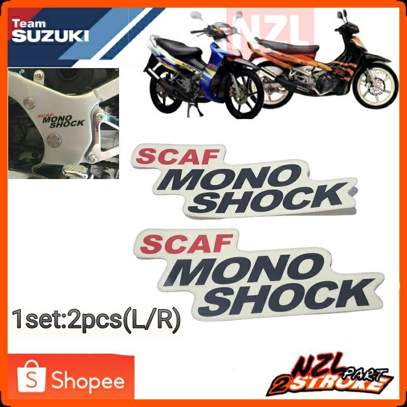 Jual Sticker Striping Logo Emblem Frame Rangka Monoshock Mono Shock