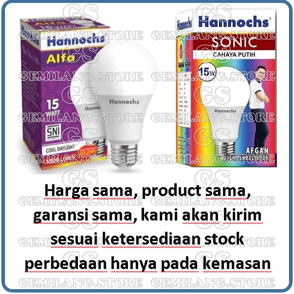 Jual HANNOCHS LAMPU LED MURAH ALFA SONIC 15W WATT PUTIH BERGARANSI