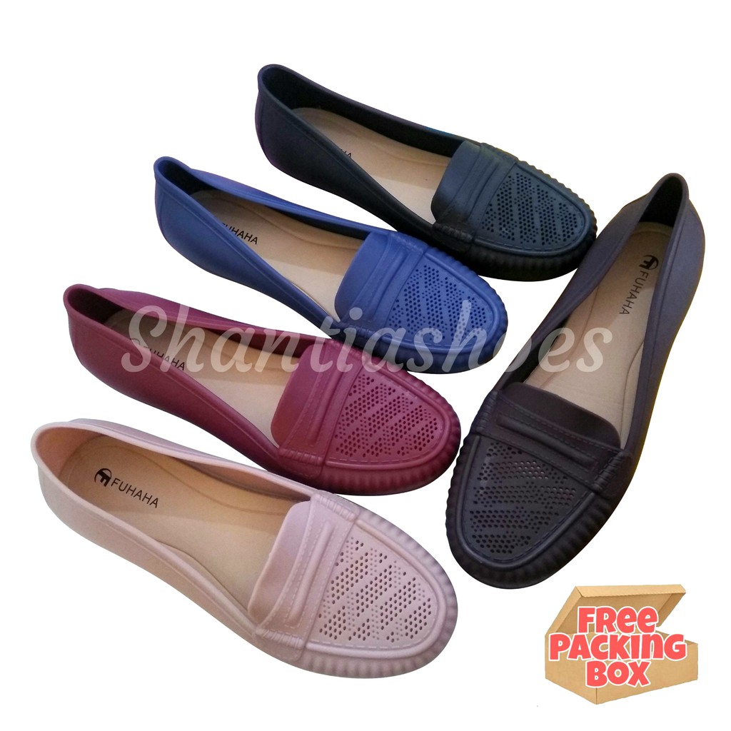 Jual Sepatu Karet Wanita Vintage Jelly Flat Fuhaha Shopee Indonesia