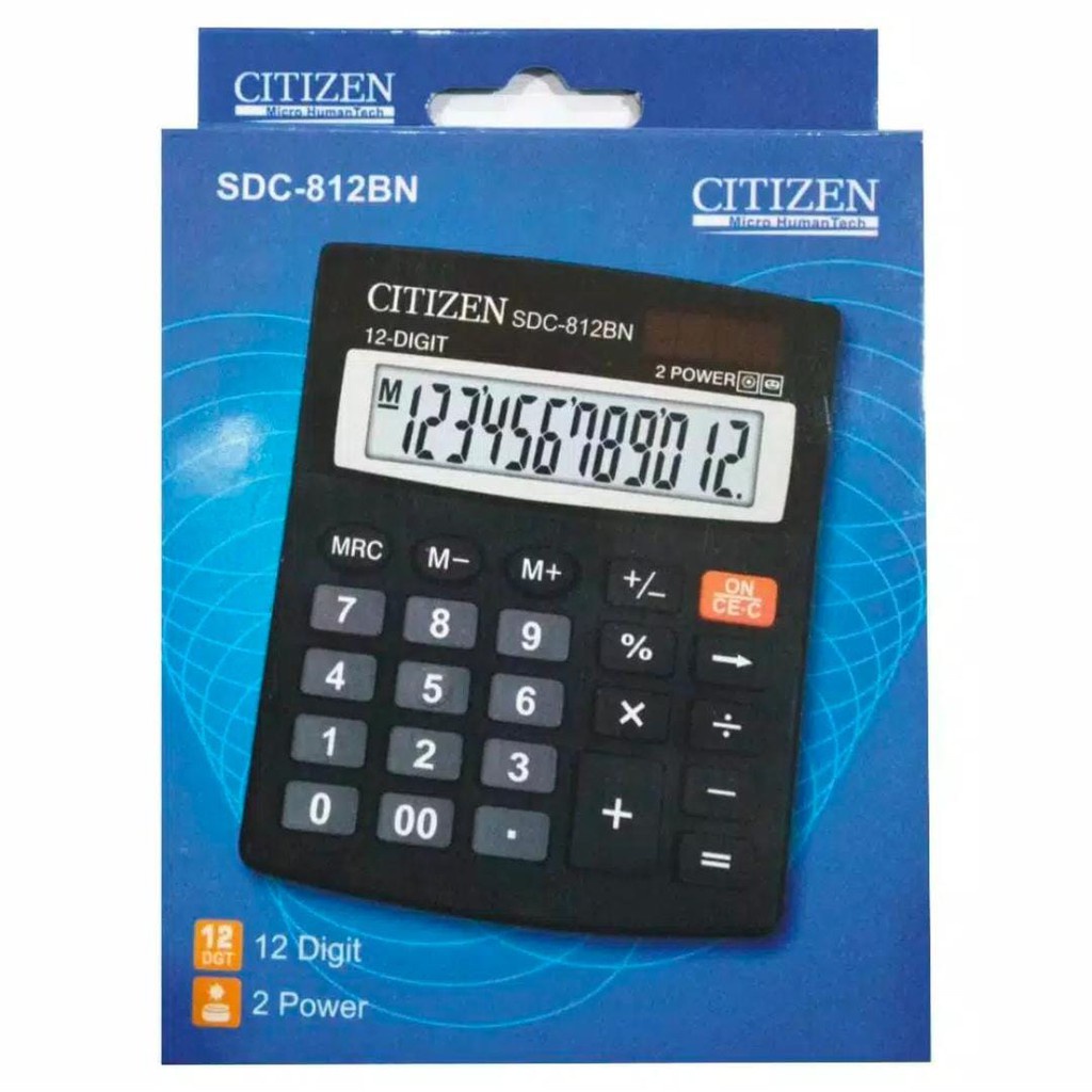 Jual Kalkulator 12 Digit Angka CITIZEN SDC 812 Calculator Digital