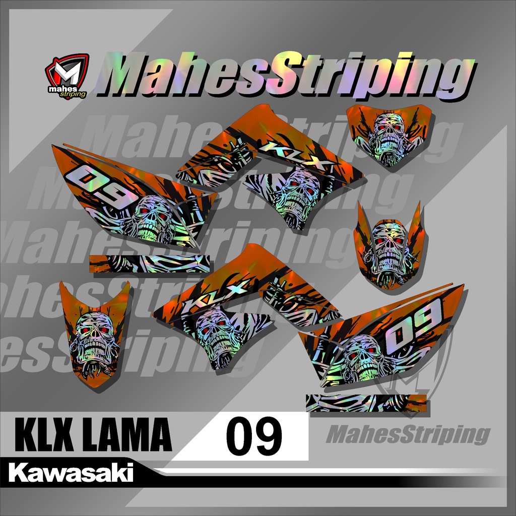 Jual Sticker Striping Hologram Klx Laser Crhome Sticker Striping Lis