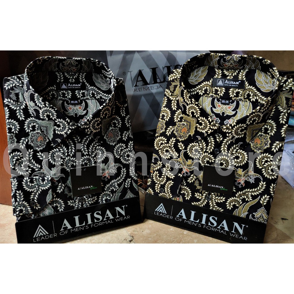 Jual ALISAN Original Kemeja Batik Lengan Panjang Reguler Jumbo Size