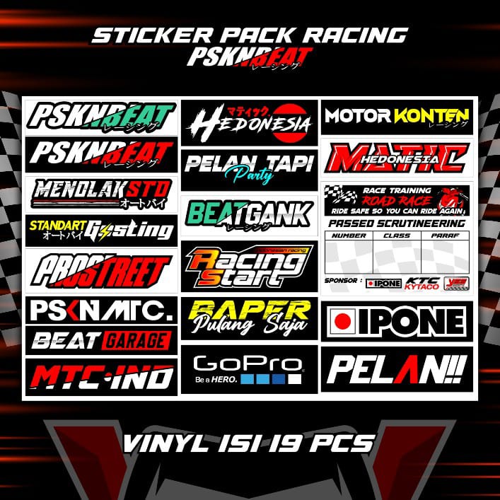 Jual Stiker Racing Hologram Sticker Aesthetic Aksesoris Motor Stiker