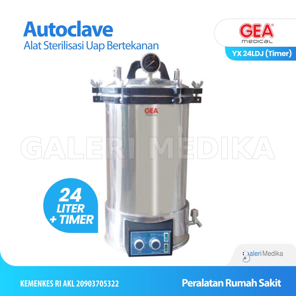 Jual Autoclave Gea Yx Autoclave Liter Dengan Timer Shopee