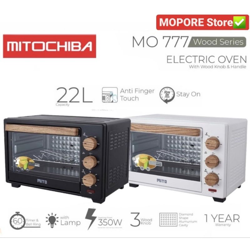 Jual OVEN MITO HIT MO 777 Elektrik OVEN Kapasitas 22L NEW Handle WOOD