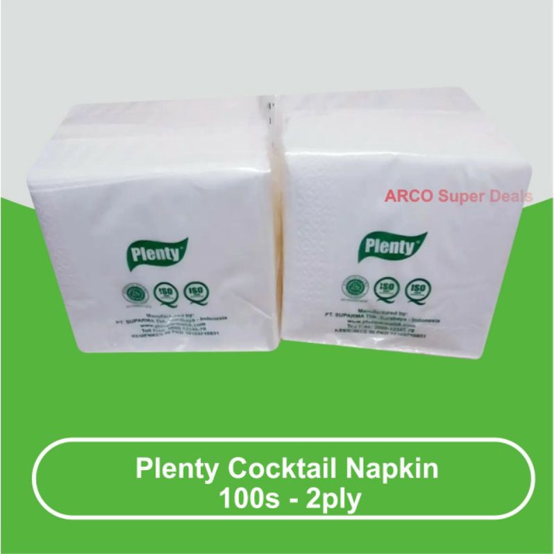 Jual Tissue Cocktail Napkin Plenty 2 Ply 100 Sheets Tissue Restoran