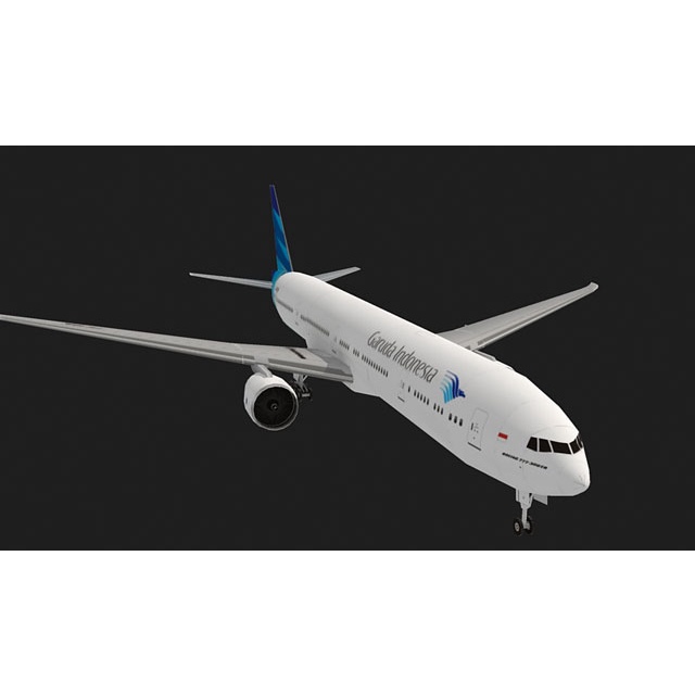 Jual Miniatur Diy Miniatur Papercraft Pesawat Boeing 777 300Er Garuda