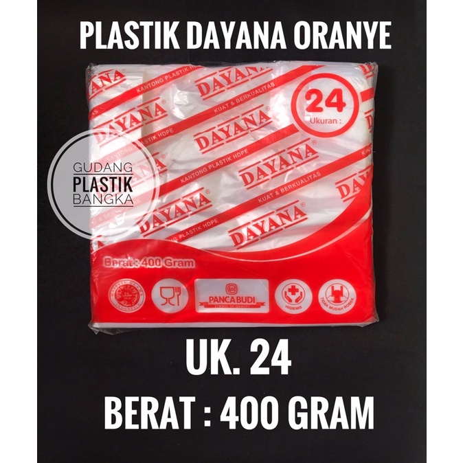 Jual Plastik Kantong Kresek Bening Merk Dayana Ukuran 15 24 28