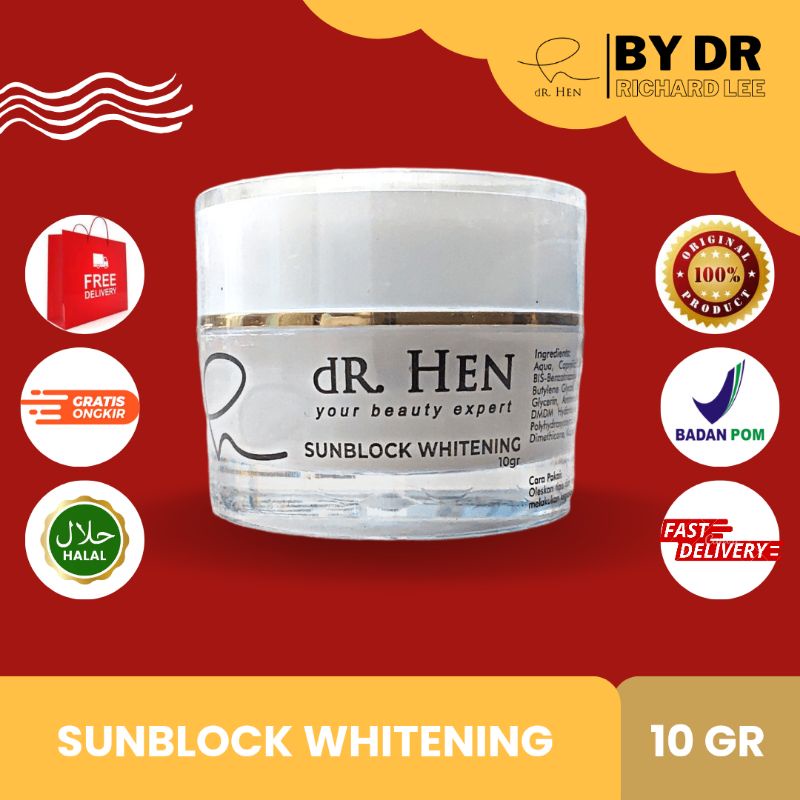 Jual BEST SELLER DR HEN CLINIC SKINCARE SUNBLOCK WHITENING GLOWING