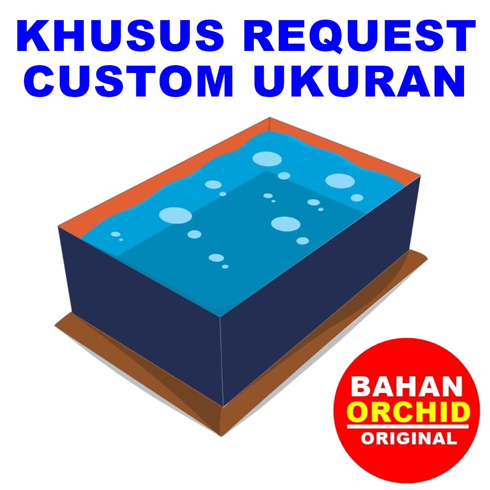 Jual Kolam Terpal Kotak Orchid Request Custom Ikan Ukuran Rekues Kuat