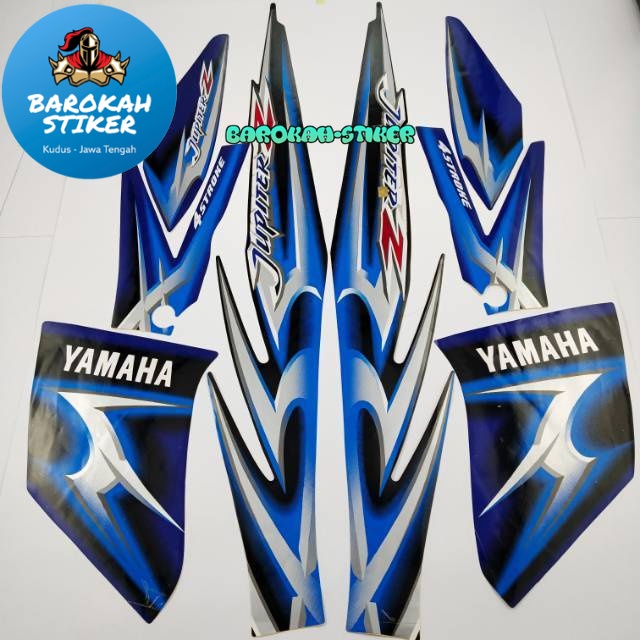 Jual Striping Stiker Polet List Motor Yamaha Jupiter Z Hitam Biru 2006