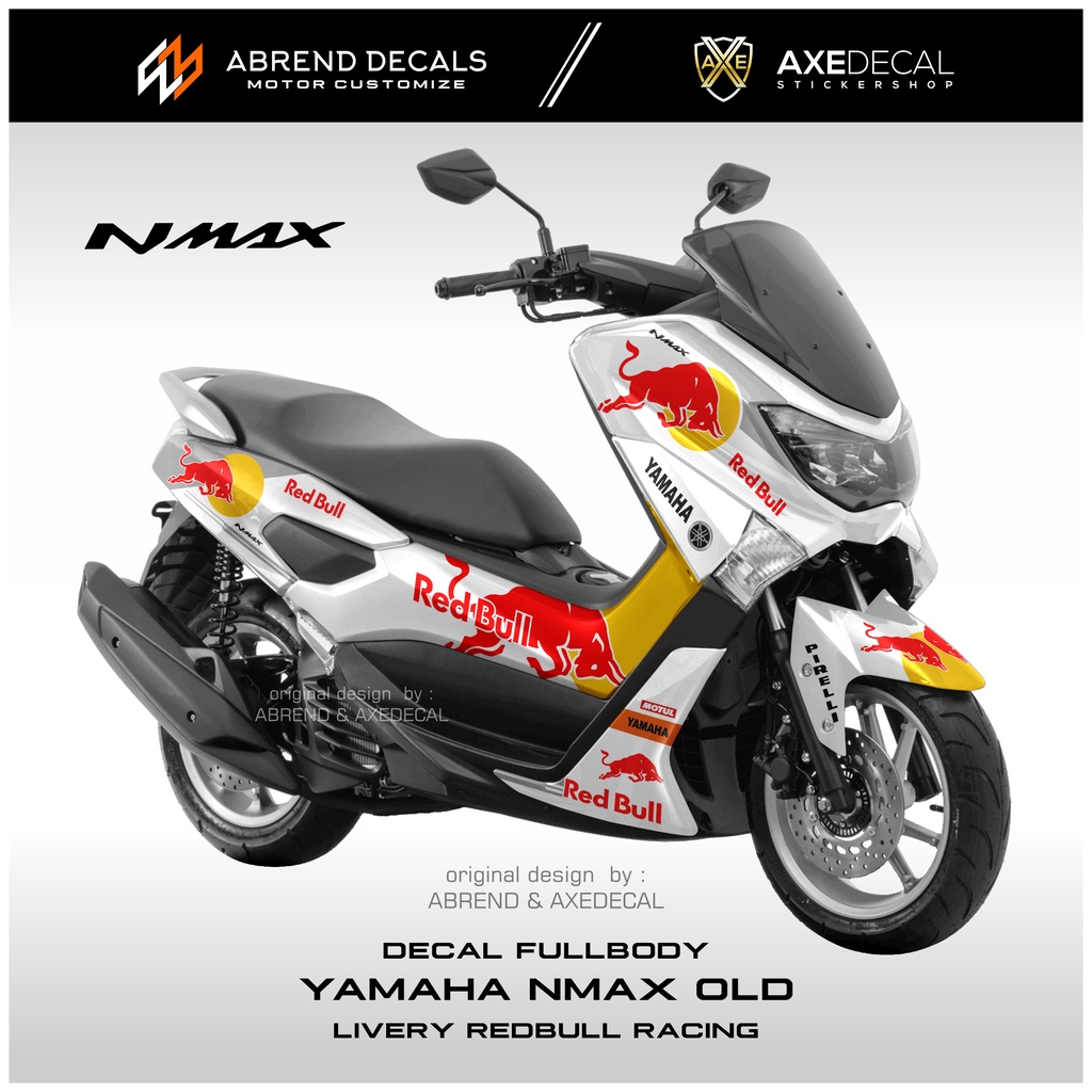 Jual DECAL FULLBODY NMAX OLD REDBULL STIKER MOTOR YAMAHA NAMX LAMA