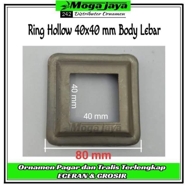 Jual Ring Hollow 40x40 Body Lebar Tapak Minimalis Aksesoris Pintu Pagar