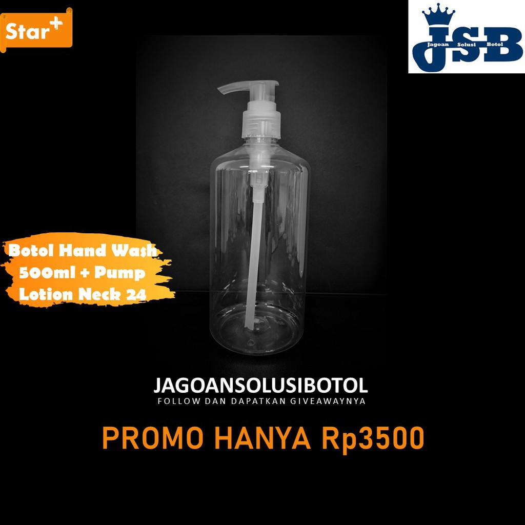 Jual PROMO Botol Sabun Cair Botol Pump Botol PET 500ml Botol Isi