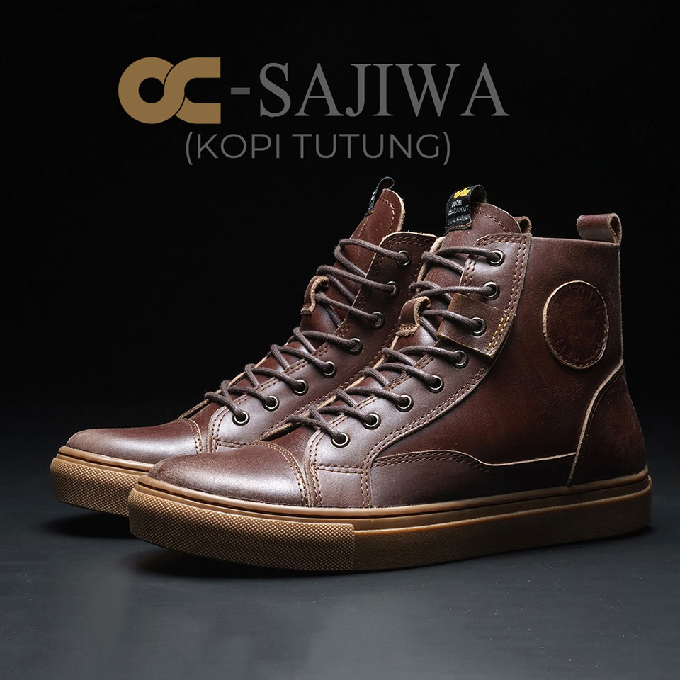 Jual Sepatu Sneaker Kulit Asli Oc Sajiwa Brush Off Pria Odon Cibaduyut