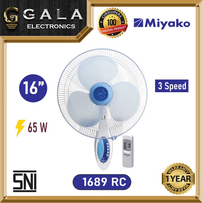 Jual Kipas Angin Miyako Kaw Rc Remote Wall Fan Shopee Indonesia