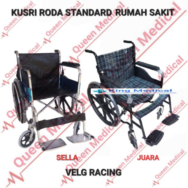 Jual Kursi Roda Sella Standard Rumah Sakit Velg Racing Khusus Gojek