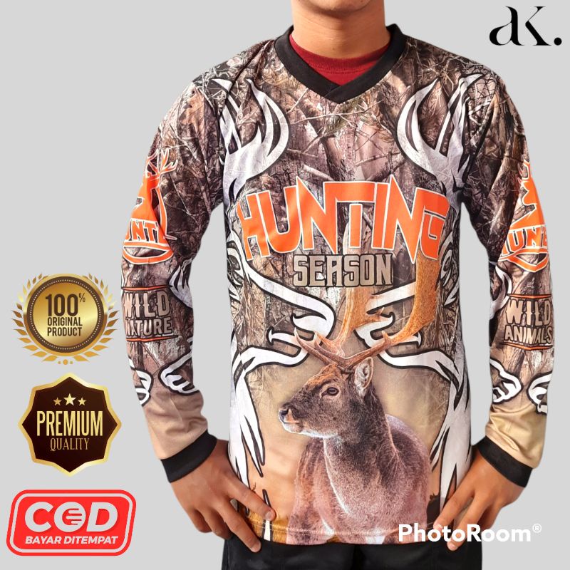 Jual Baju Camo Berburu Premium Grade A Lengan Panjang Full Printing