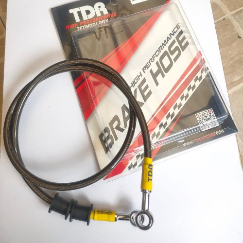 Jual BRAKE HOSE SELANG REM TDR RACING BLACK CARBON 24 INCH 60 CM