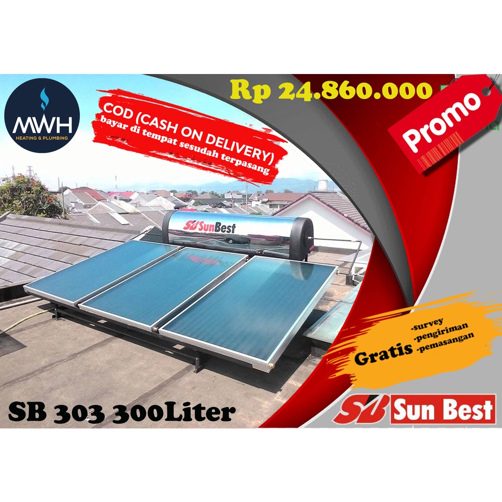 Jual Pemanas Air Tenaga Surya Solar Water Heater Sunbest Sb