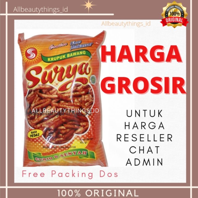 Jual Kerupuk Bawang Surya 450 Keripik Kripik Krupuk Oleh Oleh Khas