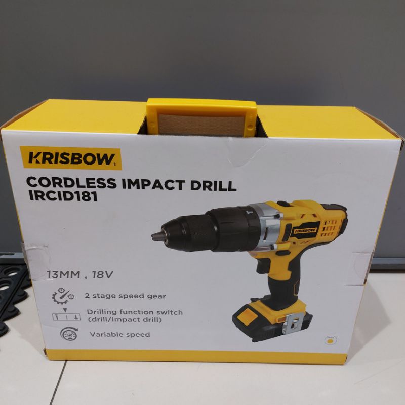 Jual Krisbow Cordless Impact Drill Bor Listrik Tanpa Kabel V Shopee