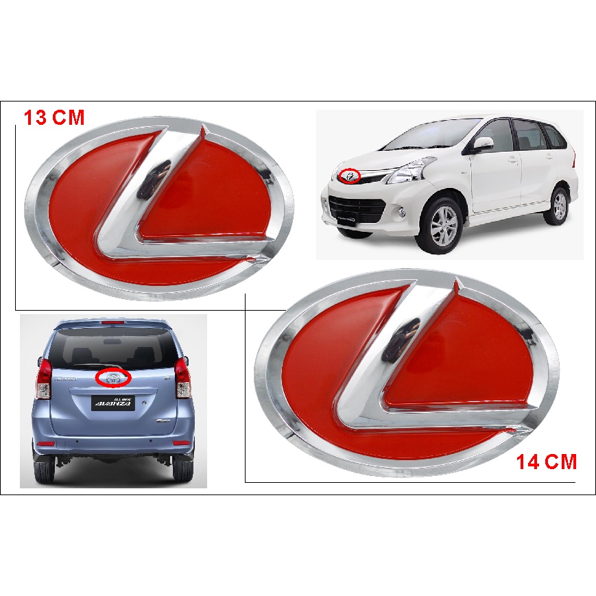 Jual Logo Lexus Merah All New Avanza Xenia Depan Belakang