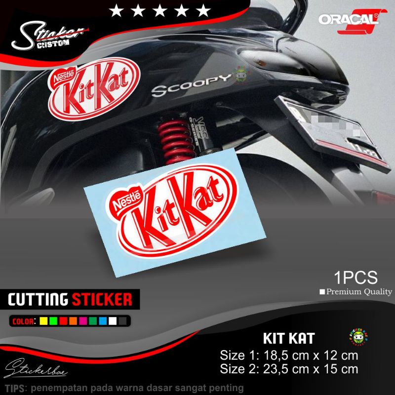 Jual Stiker Kit Kat Nestle Cutting Sticker Bukan Print Stickerbae