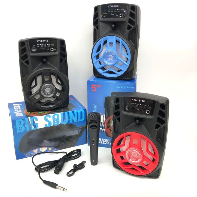 Jual Cod Speaker Bluetooth Inch Xtm Plus Mic Karaoke Salon